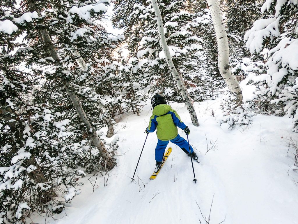 Kids skiing for free at ski resorts