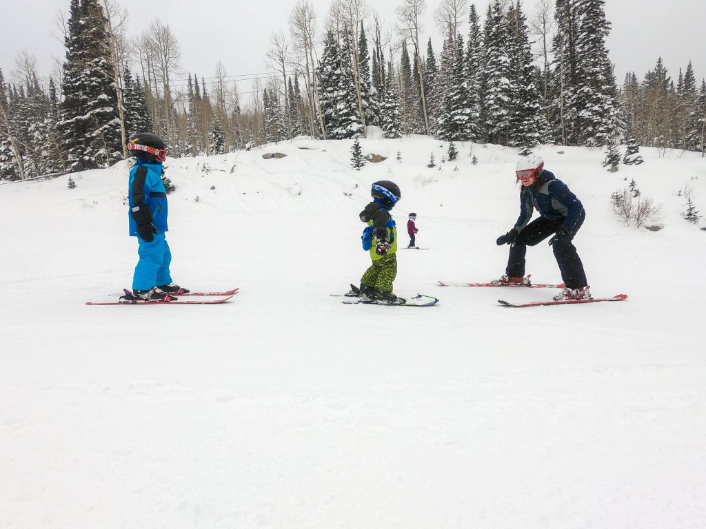 Skiing with a three year old