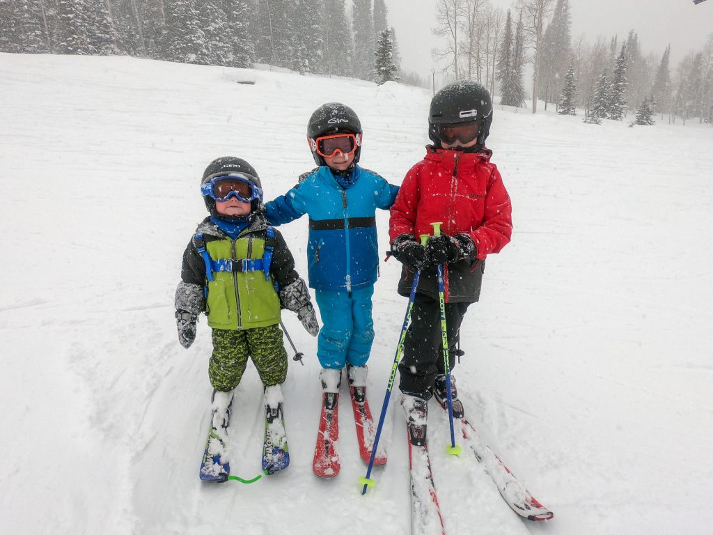 when should kids use ski poles