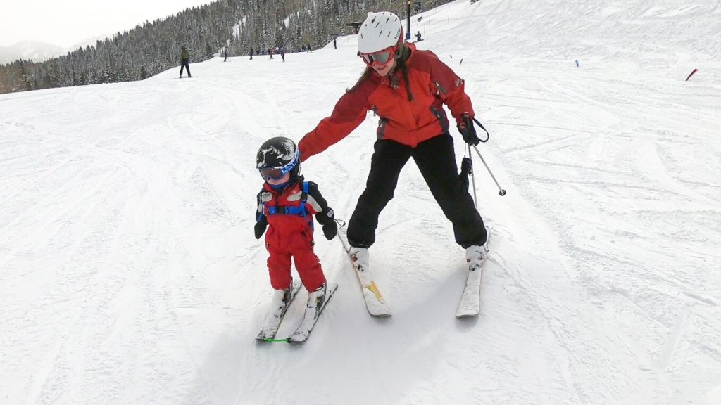 toddler using an edgie wedgie