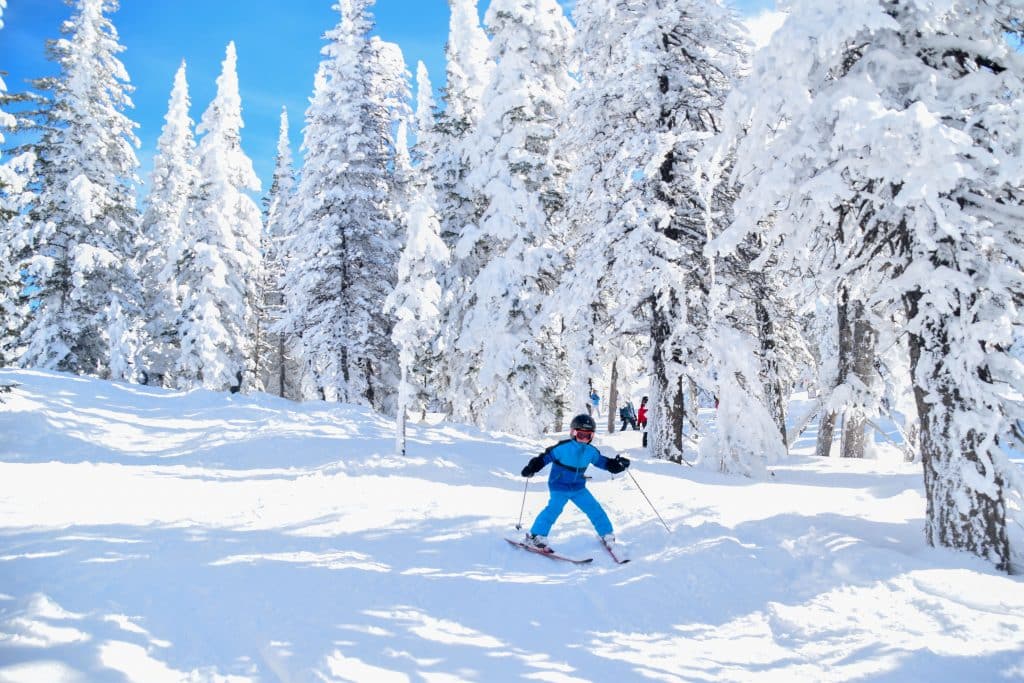 Grand Targhee kids skiing in spring