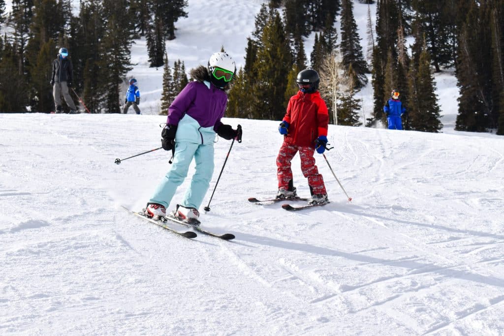 kids skiing solitude