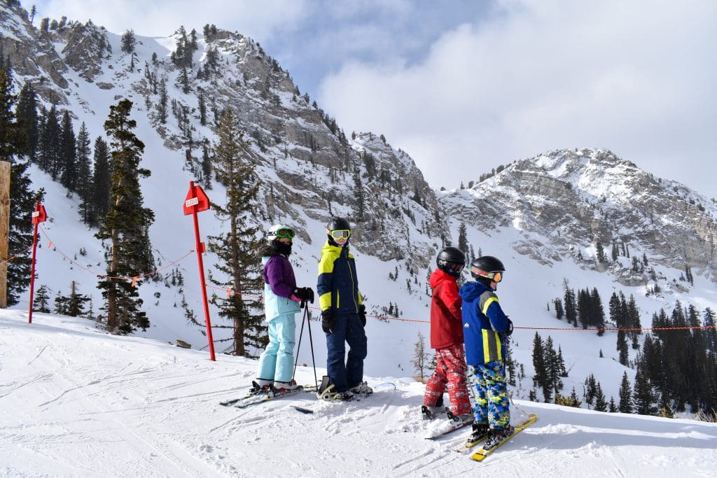 kids skiing solitude