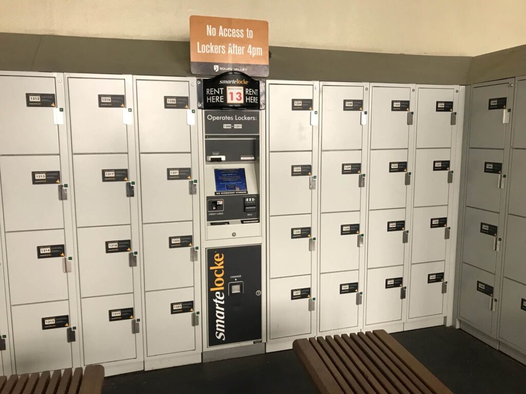 lockers at squaw  Valley