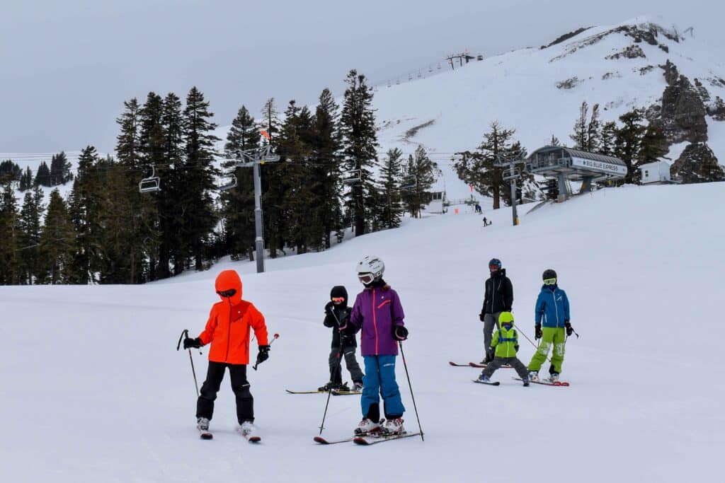 kids skiing at squaw valley