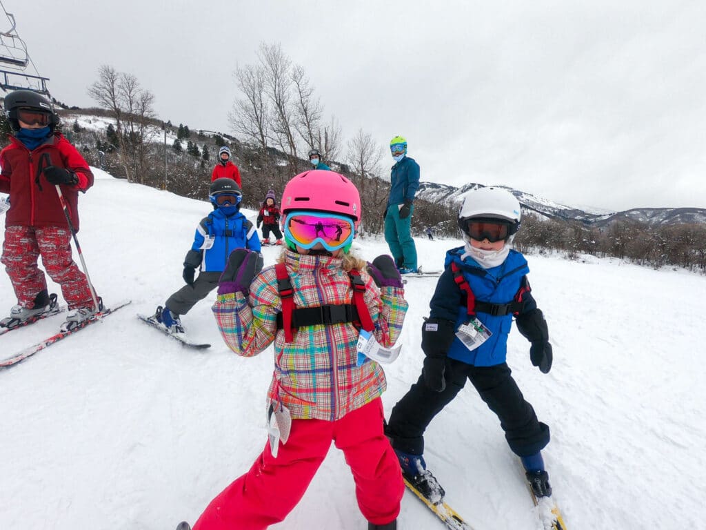 Nordic Valley skiing with kids