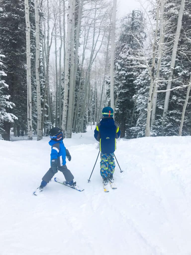 kids skiing Utah