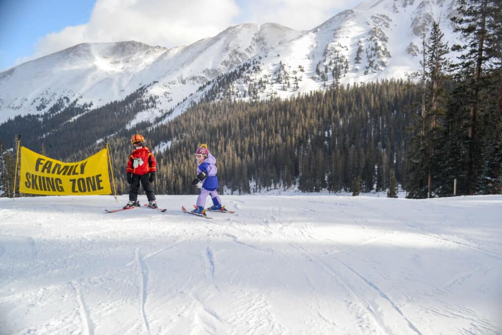 Kids Skiing Arapahoe Basin