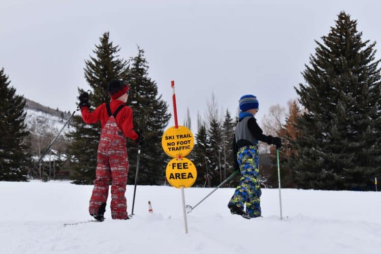 cross country skiing with kids