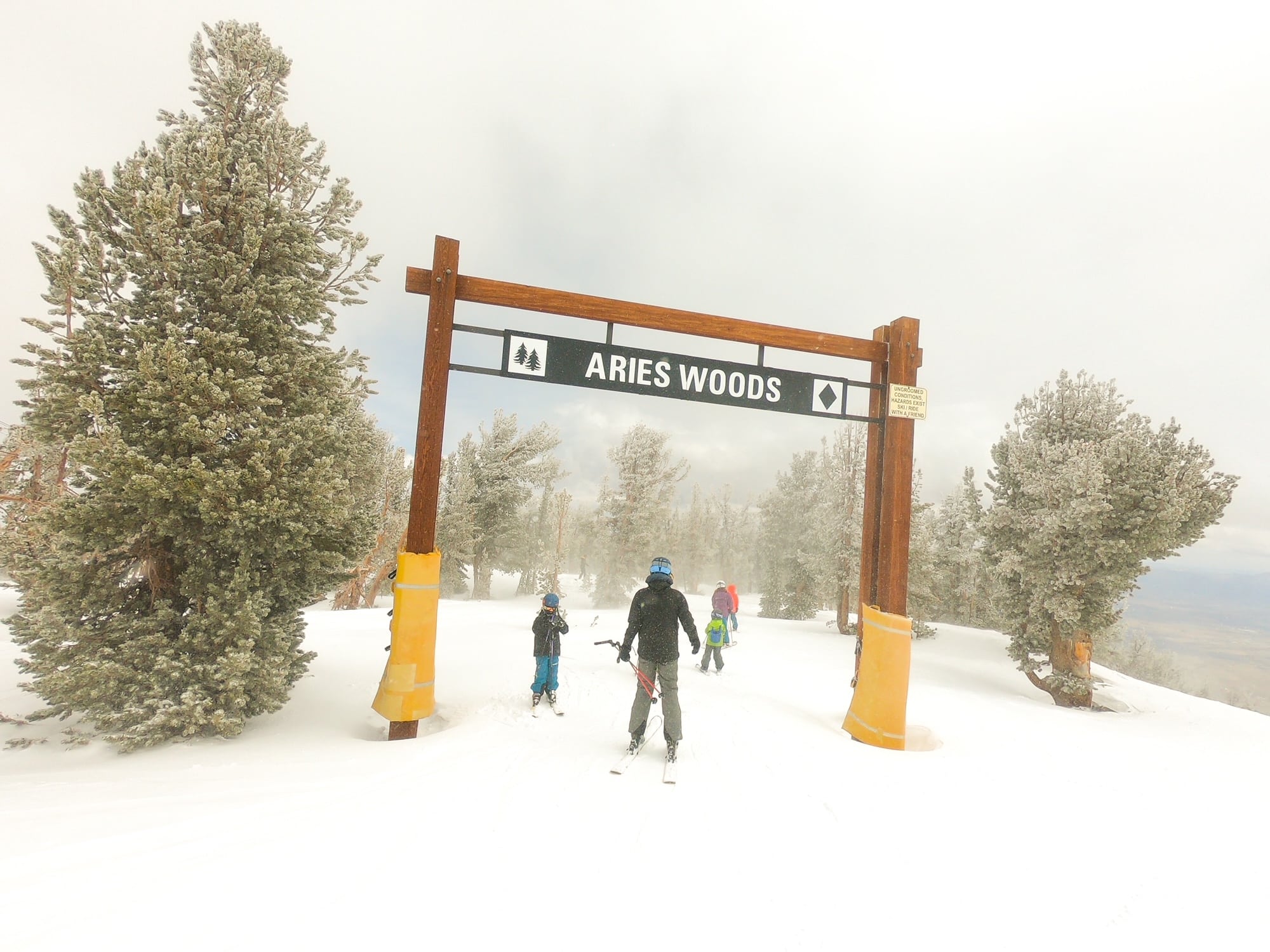 skiing blacks at Heavenly with kids