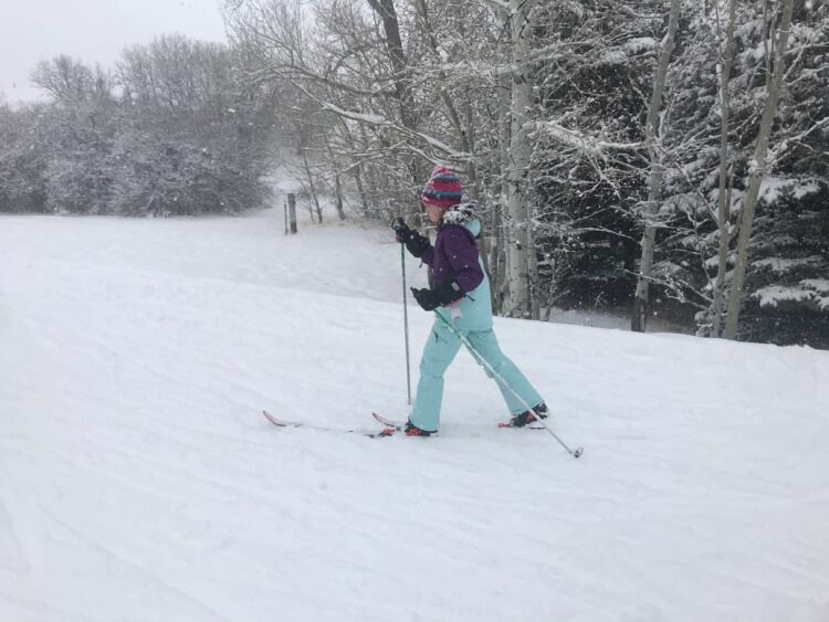 cross country skiing with kids