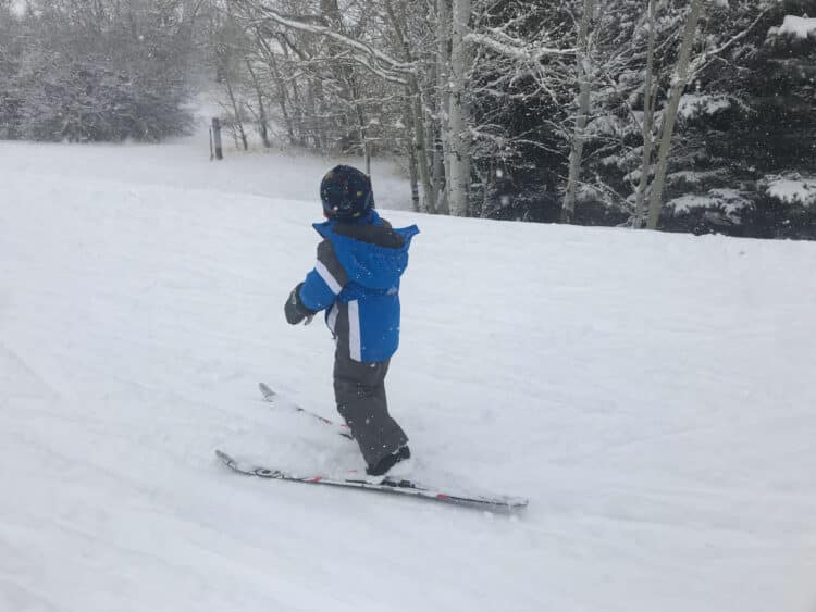 cross country skiing with toddler