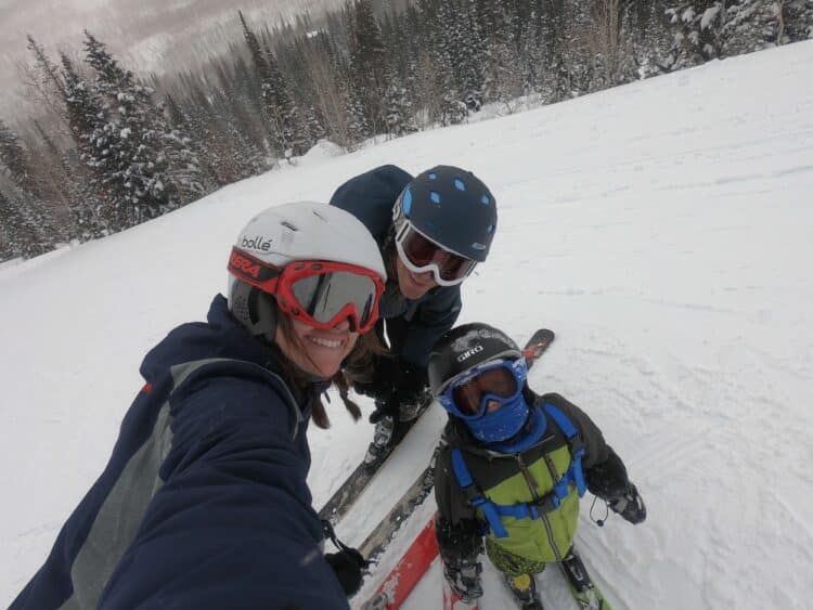 skiing with a toddler