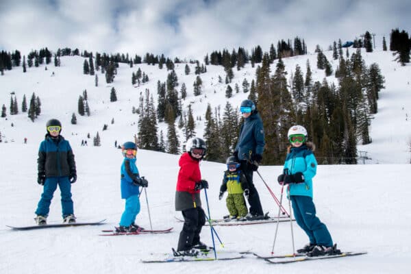 family skiing at Solitude UTAH