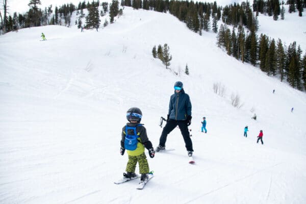 Skiing toddler