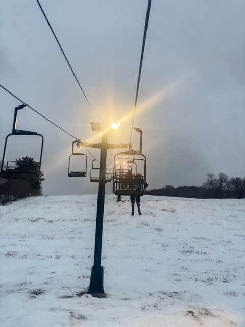 night skiing at Nordic Valley