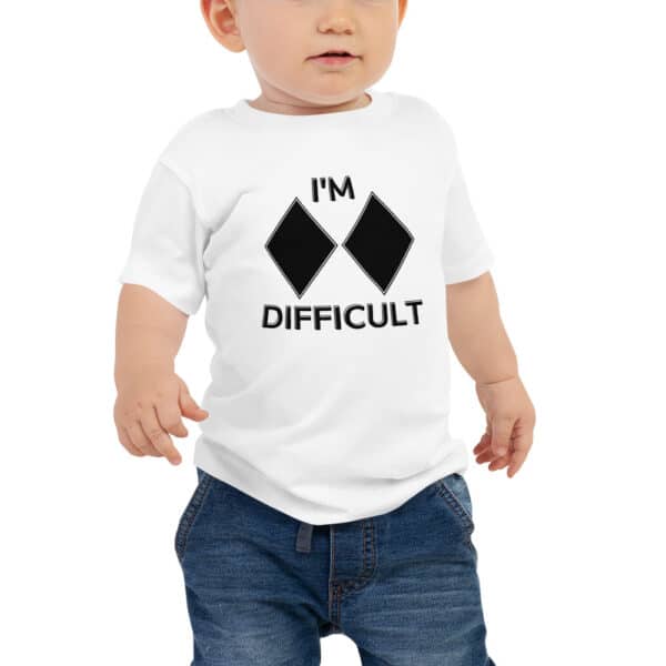 Skiing Kids T-Shirt I'm Difficult Toddler White