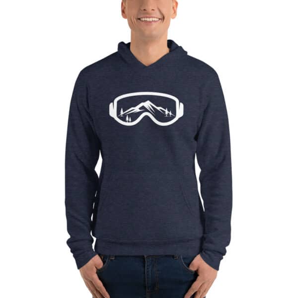 Skiing Kids Hoodie Goggles Dark Blue