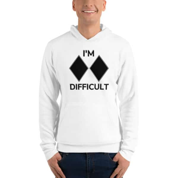 Skiing Kids I'm Difficult Hoodie White