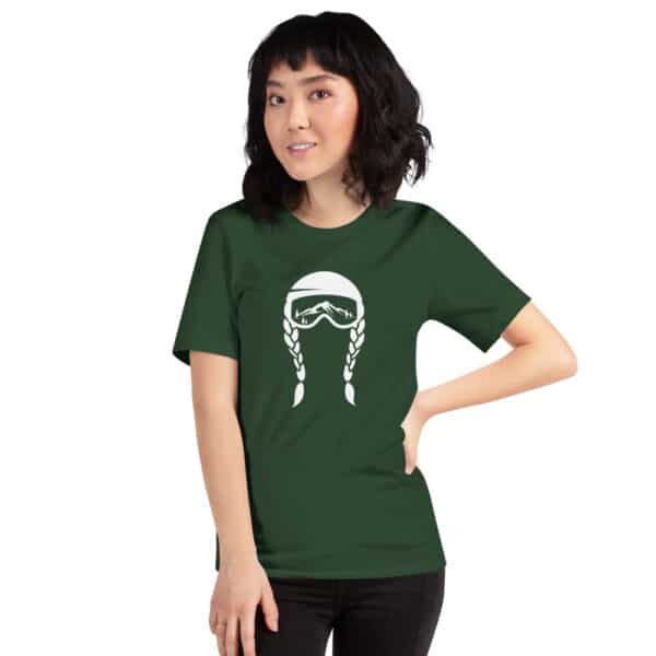 Skiing Kids Goggles T-Shirt Green