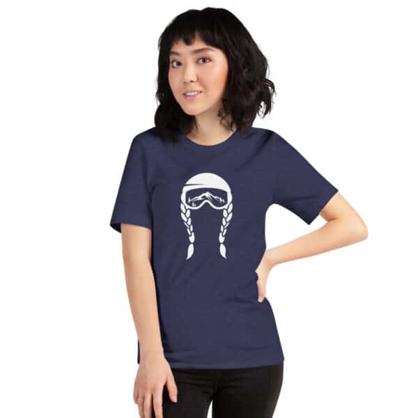 Skiing Kids Goggles T-Shirt Dark Blue