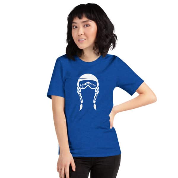 Skiing Kids Goggles T-Shirt Blue