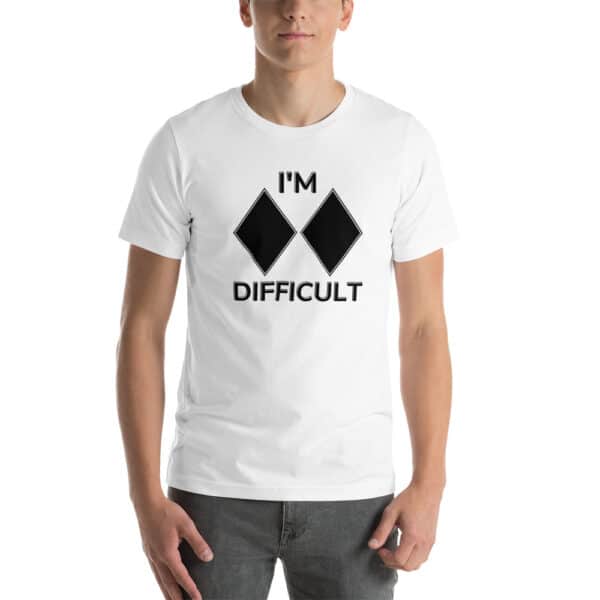 Skiing Kids I'm Difficult T-Shirt White