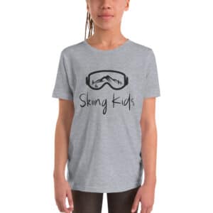 Skiing Kids T-Shirt Grey