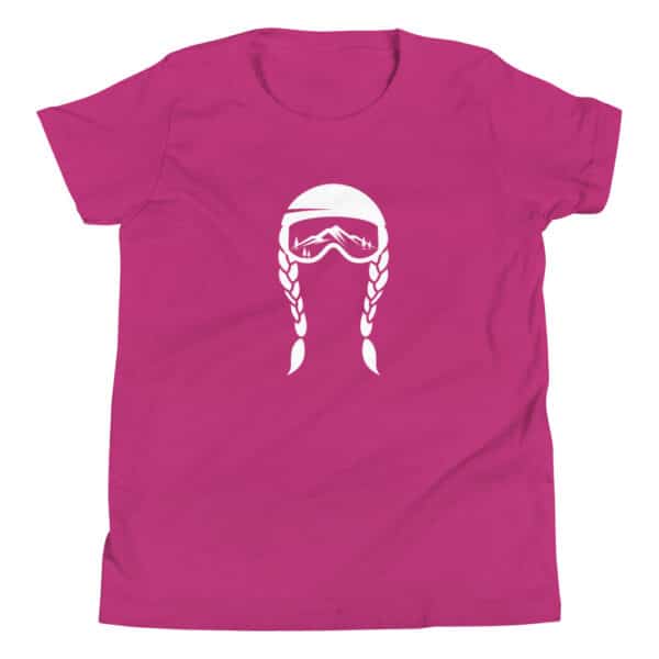 Skiing Kids T-Shirt Pink