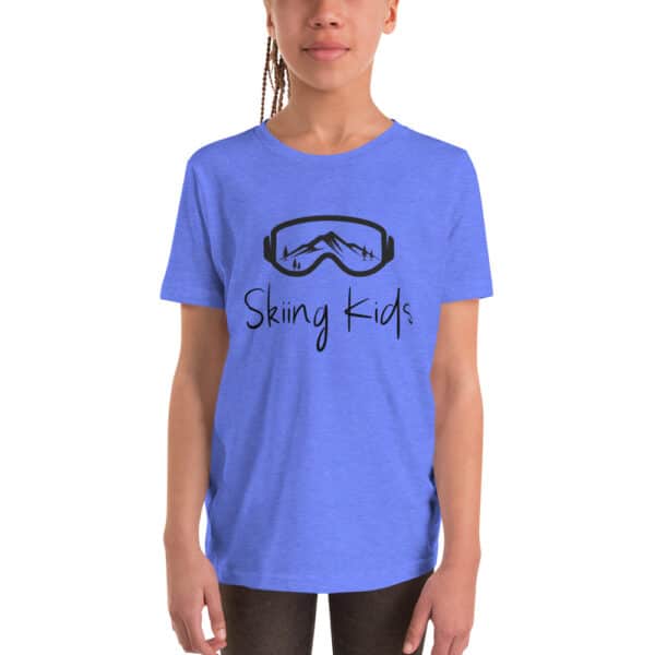 Skiing Kids T-Shirt Blue