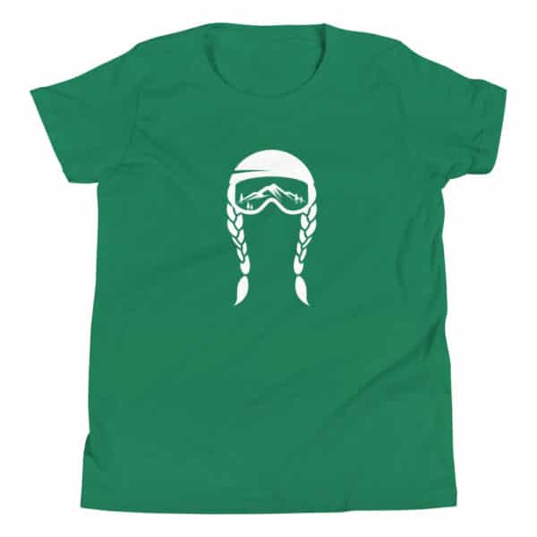 Skiing Kids T-Shirt Green