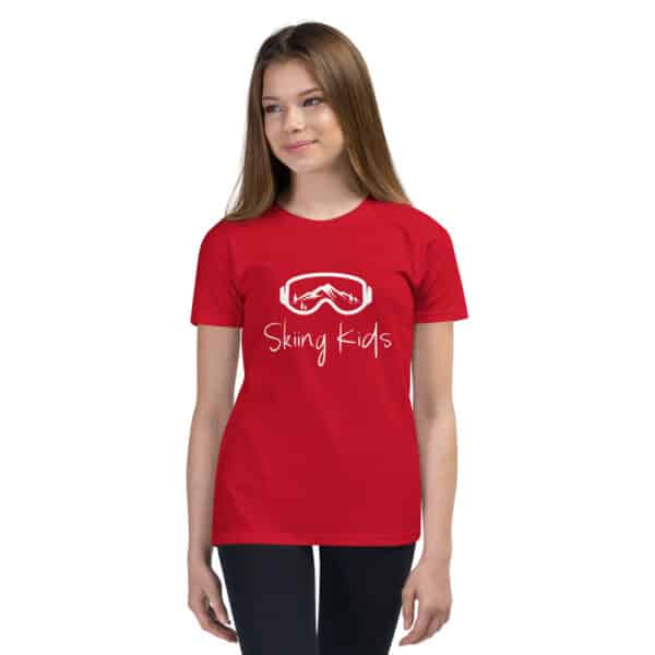 Skiing Kids T-Shirt Red