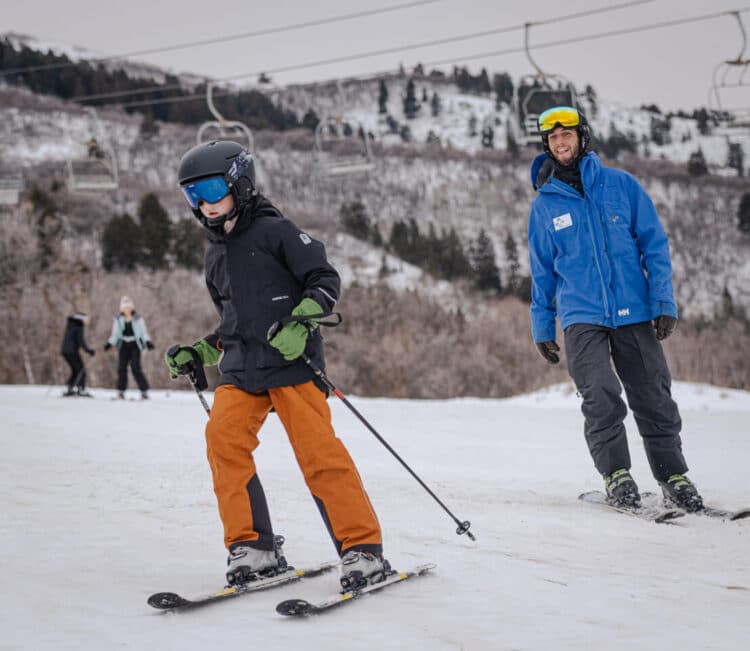 ski school for kids at Nordic Valley