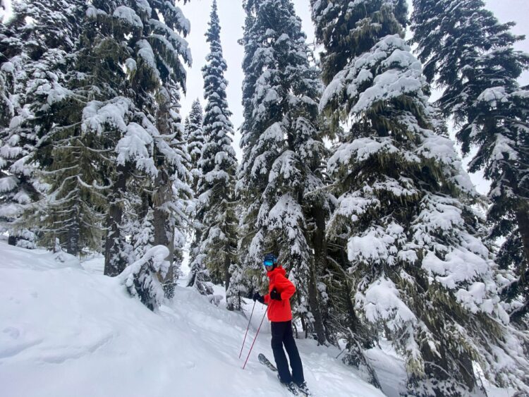 Skiing whistler with kids