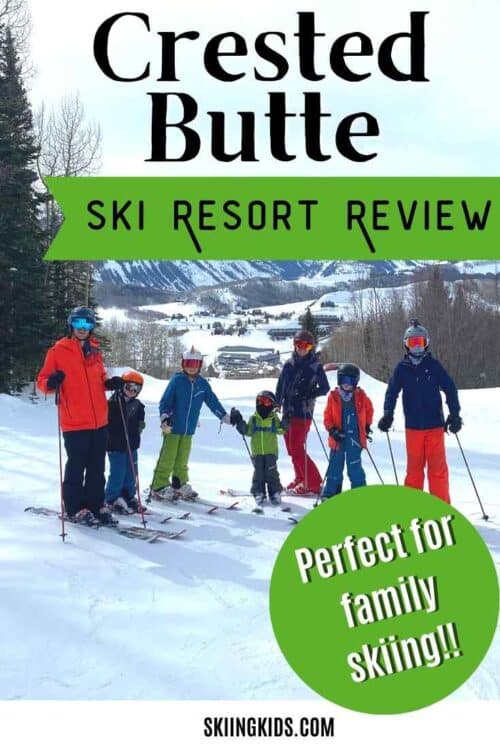 family skiing crested butte with kids