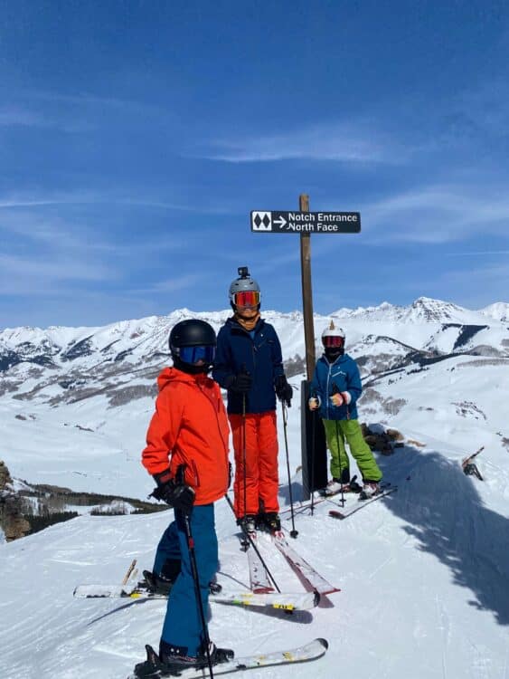 skiing Crested Butte with kids