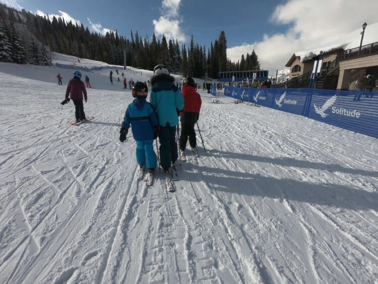 Skiing solitude with kids lift tickets