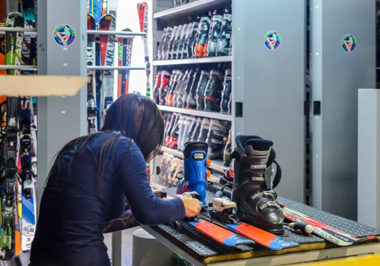 ski rental shop at the ski resort