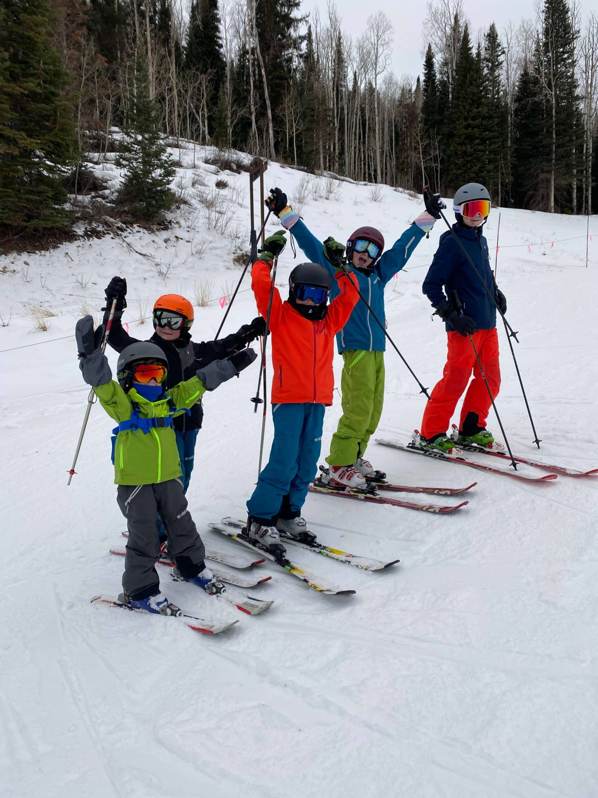 family Skiing Park CIty With kids