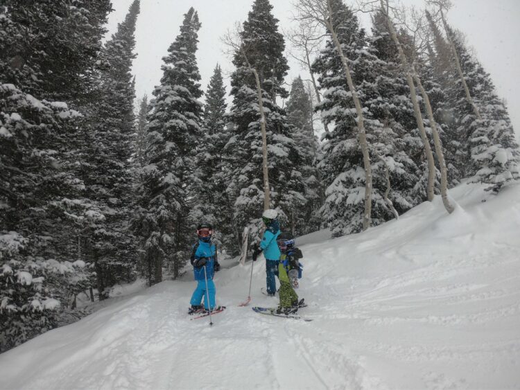 skiing utah with kids