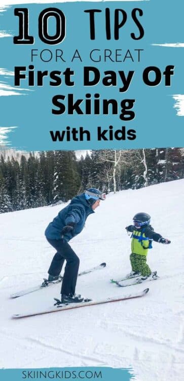 first day of skiing with kids