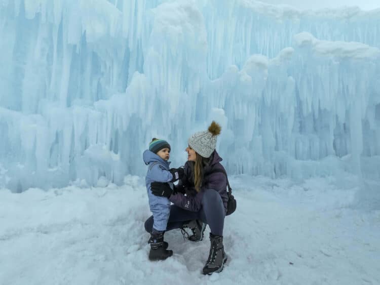 baby wearing hat in winter