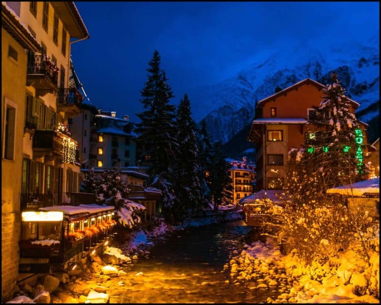 chamonix in winter