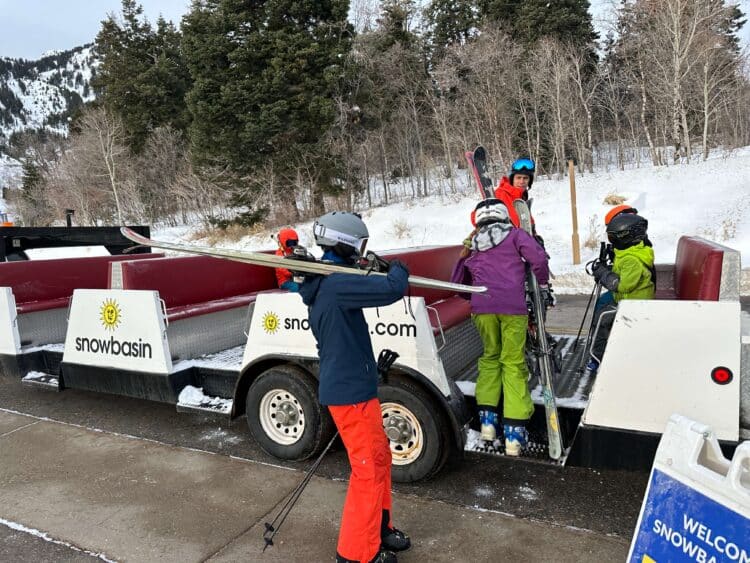 snowbasin ski parking shuttle