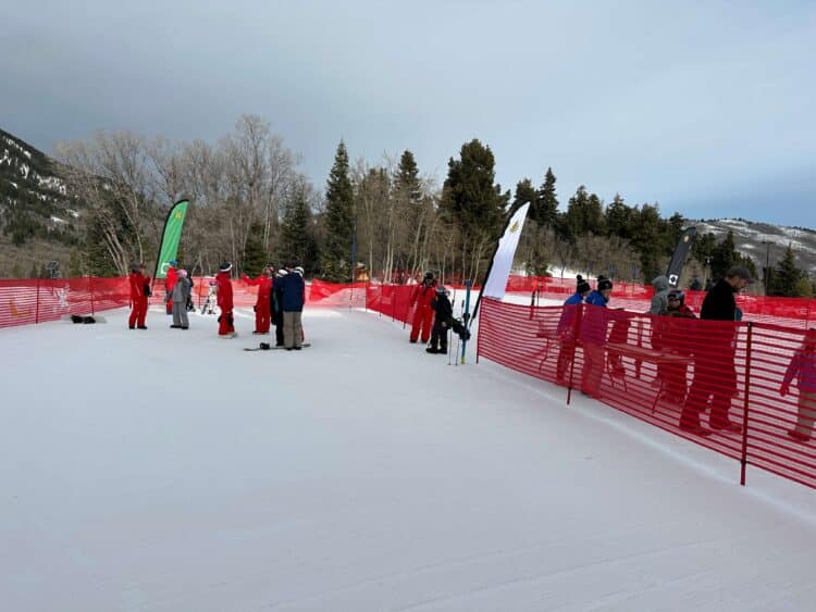 Snowbasin skiing with kids ski school