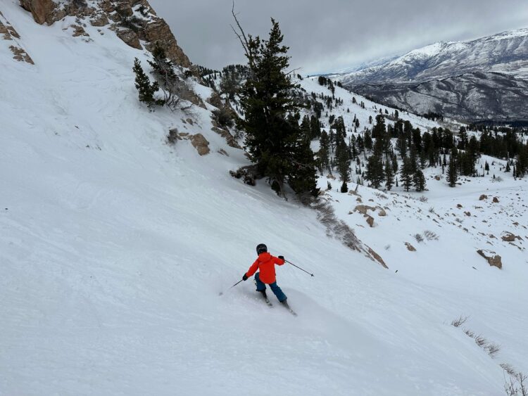 expert skiing with kids snowbasin black diamond