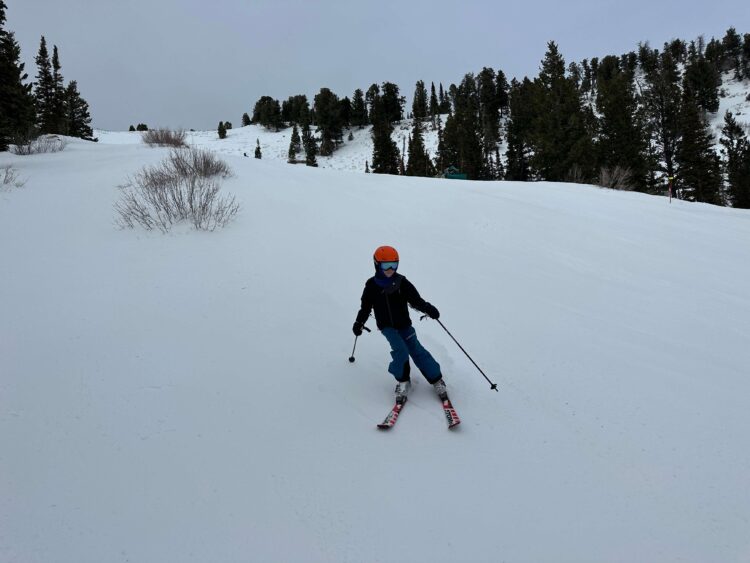 intermediate skiing for kids at Snowbasin