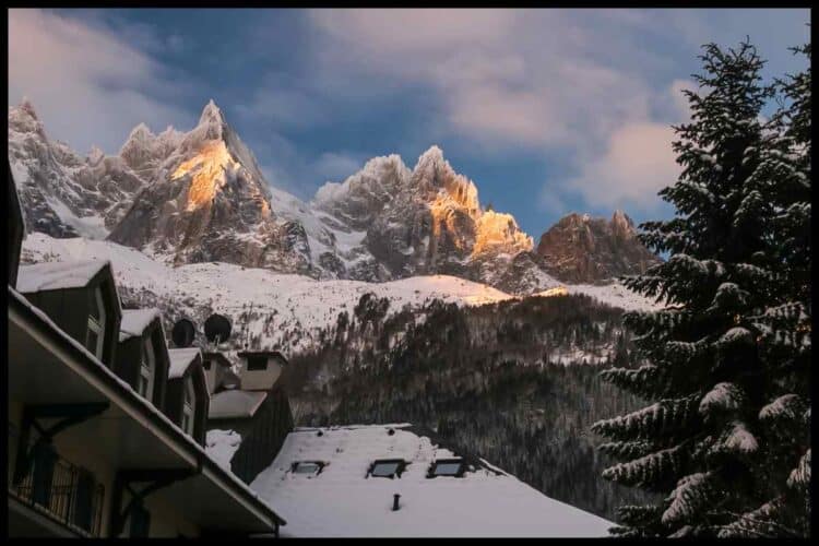 mountain views in Chamonix