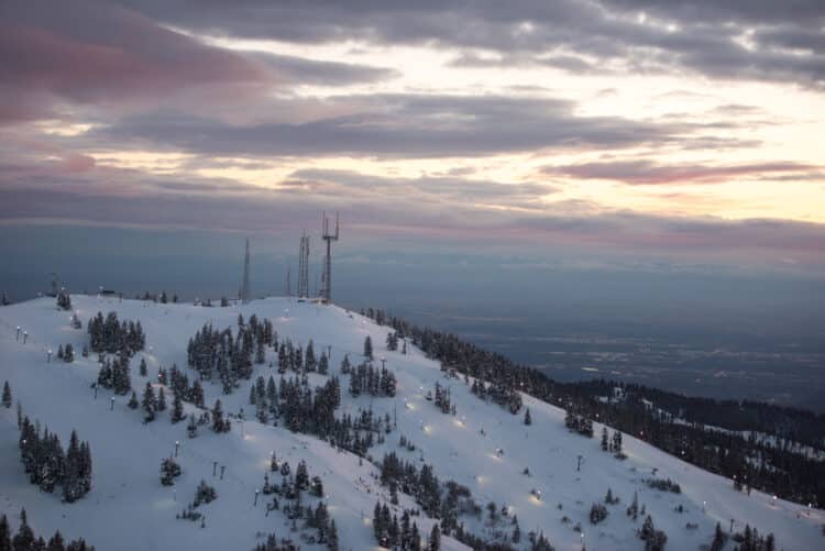 Sunset at Bogus Basin Mountain Ski Resort