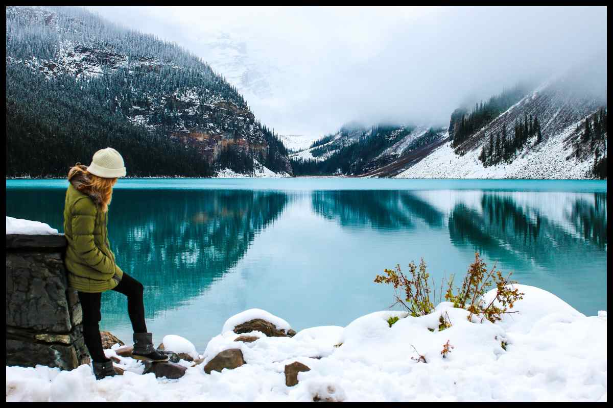 Woman by Lake Louise